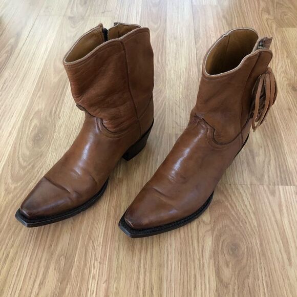 Lucchese 1883 Resistol Ranch Envio Gratis M4906 Leather Short Booties - Picture 3 of 15